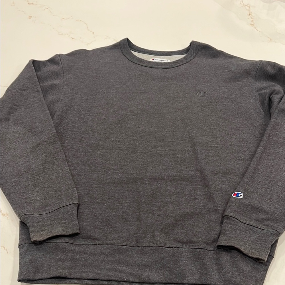 Champion Men's Gray Crew Sweater